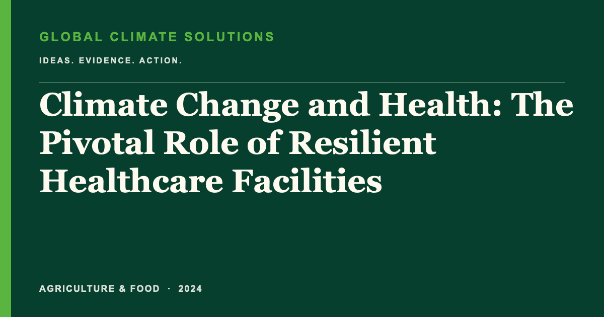 Editorial title card for Climate Change and Health: The Pivotal Role of Resilient Healthcare Facilities