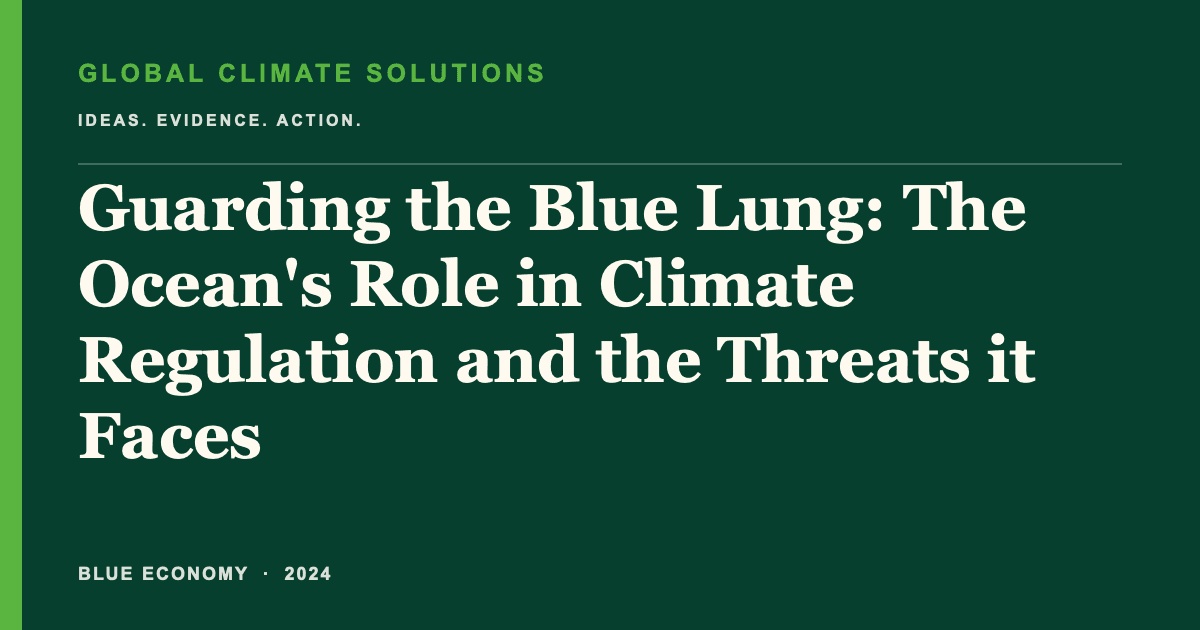 Editorial title card for Guarding the Blue Lung: The Ocean's Role in Climate Regulation and the Threats it Faces