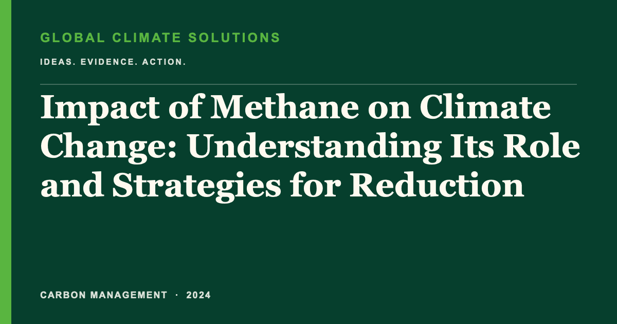 Editorial title card for Impact of Methane on Climate Change: Understanding Its Role and Strategies for Reduction