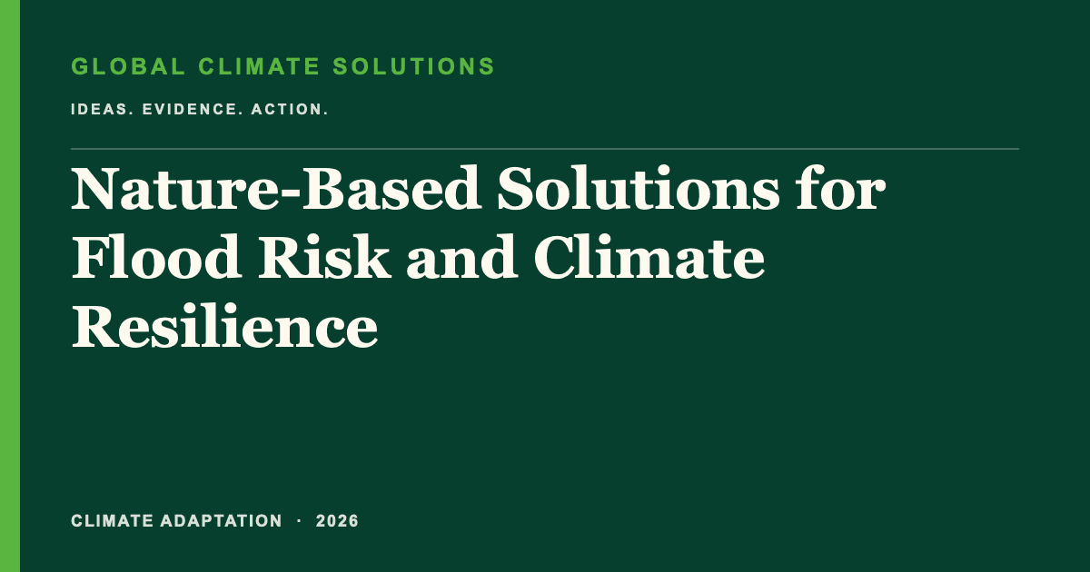 Editorial title card for Nature-Based Solutions for Flood Risk and Climate Resilience