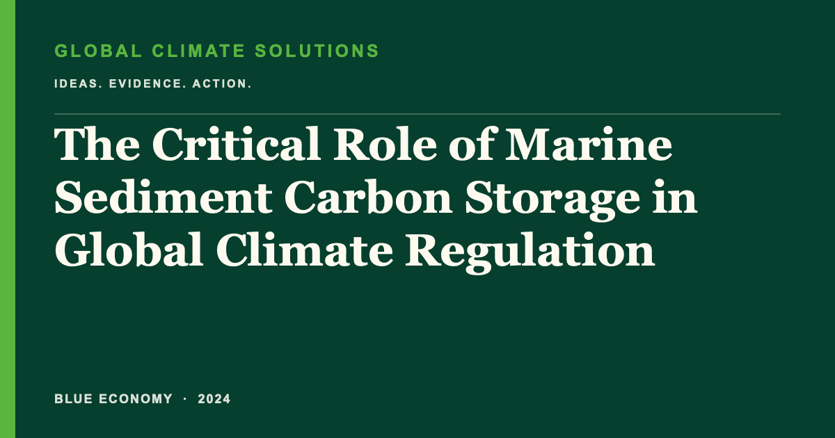 Editorial title card for The Critical Role of Marine Sediment Carbon Storage in Global Climate Regulation