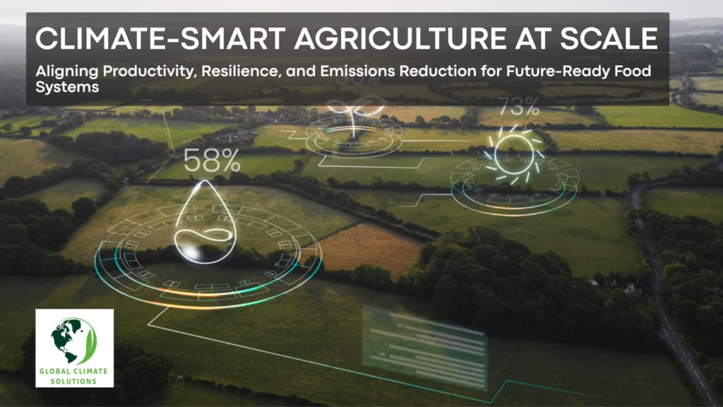 Climate-Smart Agriculture at Scale: Aligning Productivity, Resilience, and Emissions Reduction