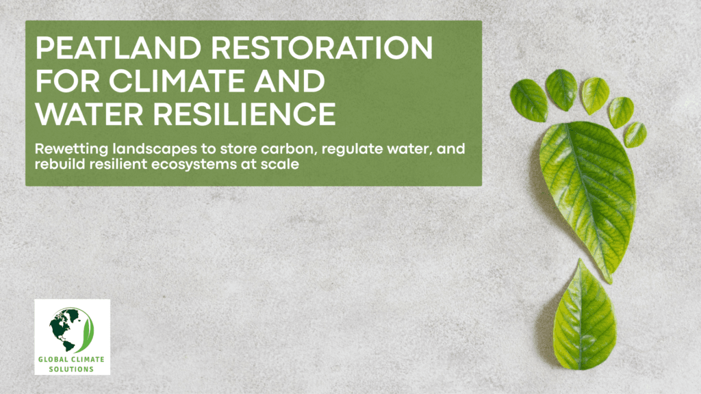 Peatland Restoration and Nature-Based Solutions for Climate and Water Security